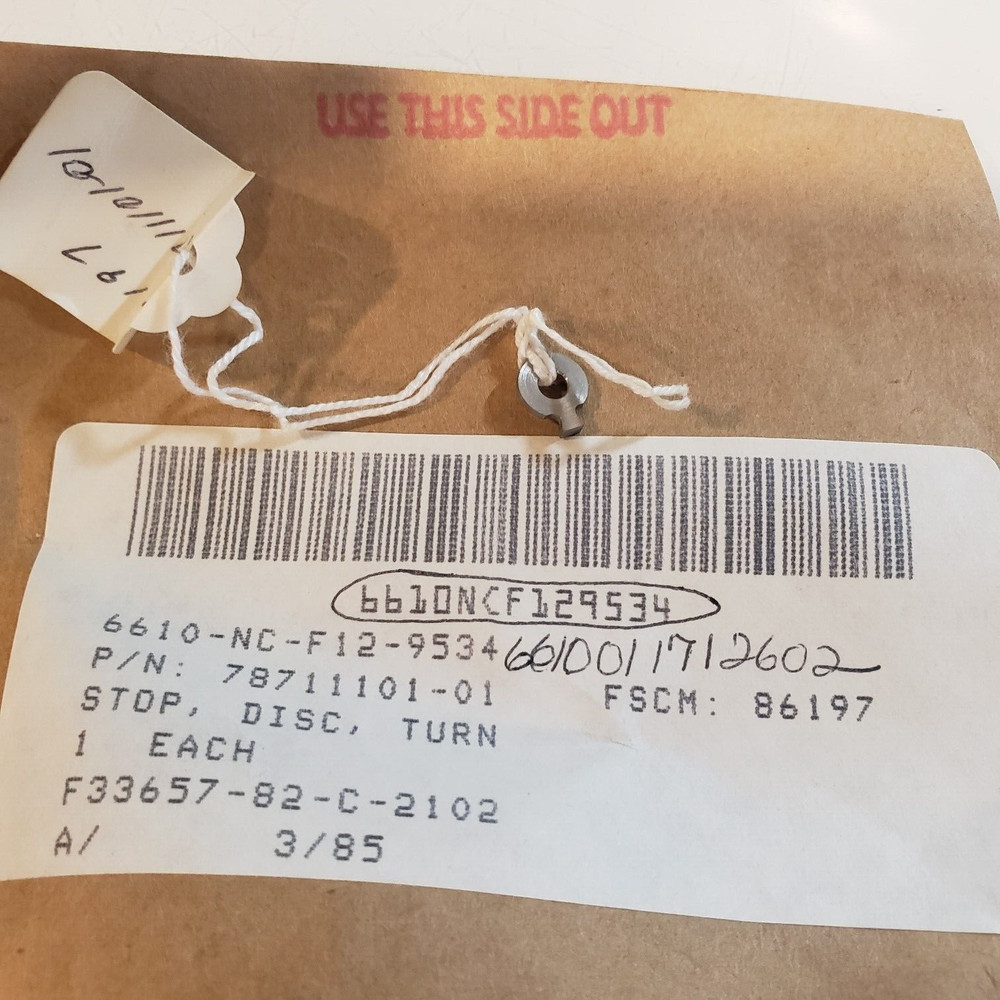 MOOG TURN DISC STOP 78711101-01 6610-01-171-2602