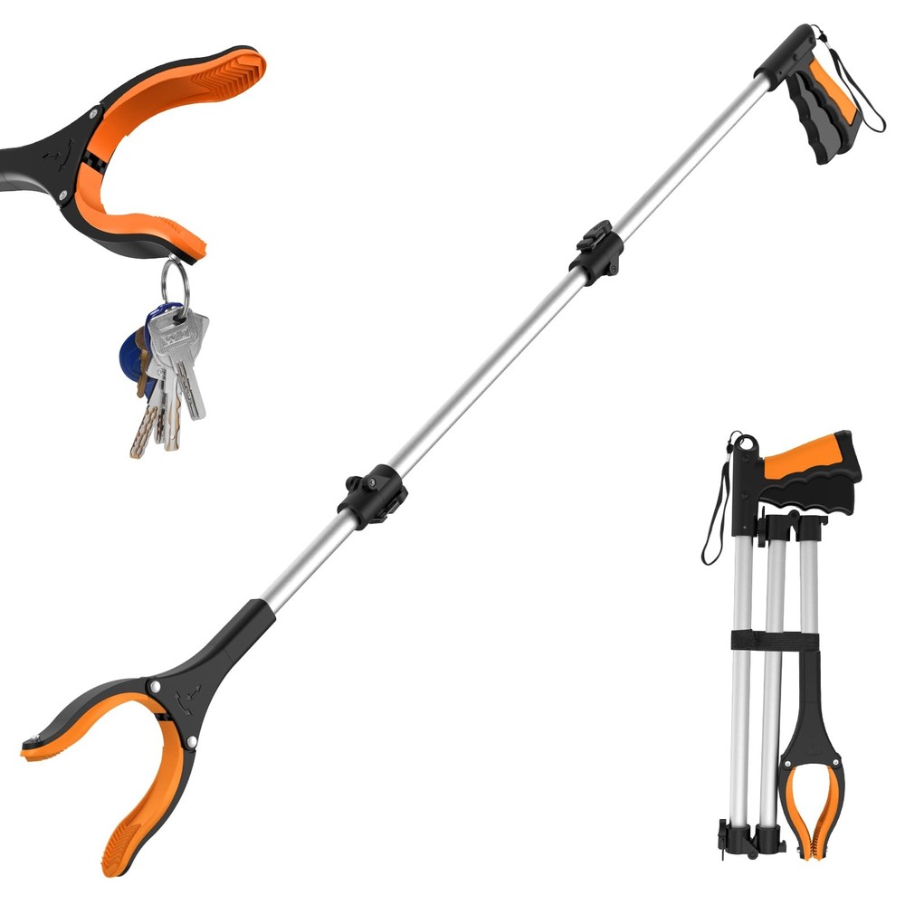43" Extra Long Grabber Tool, Foldable Grabbers for Elderly Grab It Reaching Tool