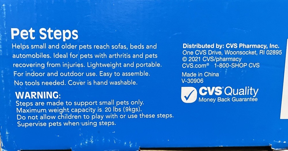 Pet Central Pet Steps, 4 Steps. Max Weight 20lbs, Easy Assembly