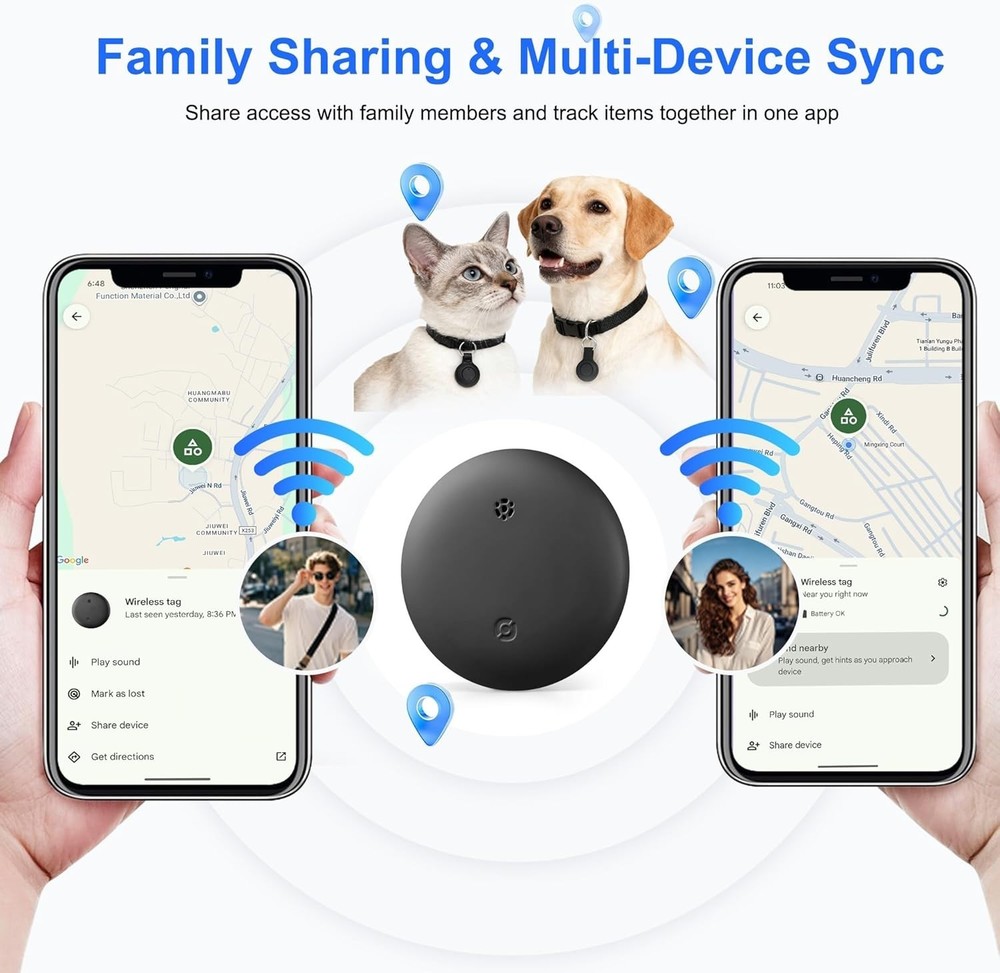 Dust & Water Proof Android Tracker Tags, 4 Pack