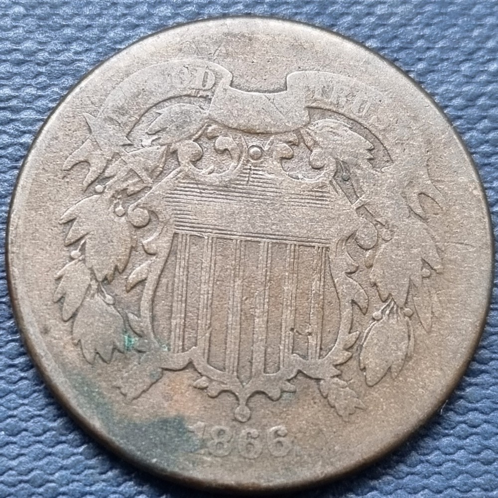 1866 Two Cent Piece 2c Type Coin Better Grade #96986