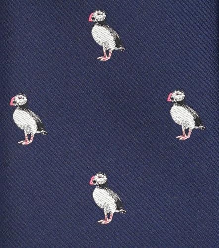 Designer Neckties with Pattern Puffin