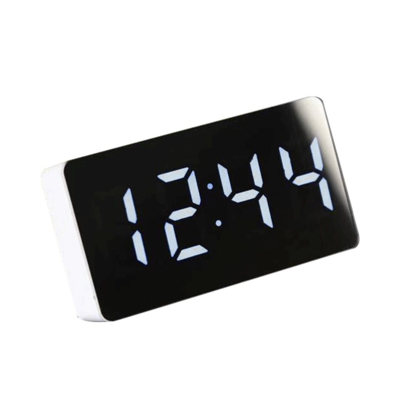 Alarm Clock Simple Table Digital USB Clock Modern Decors Plastic Texture