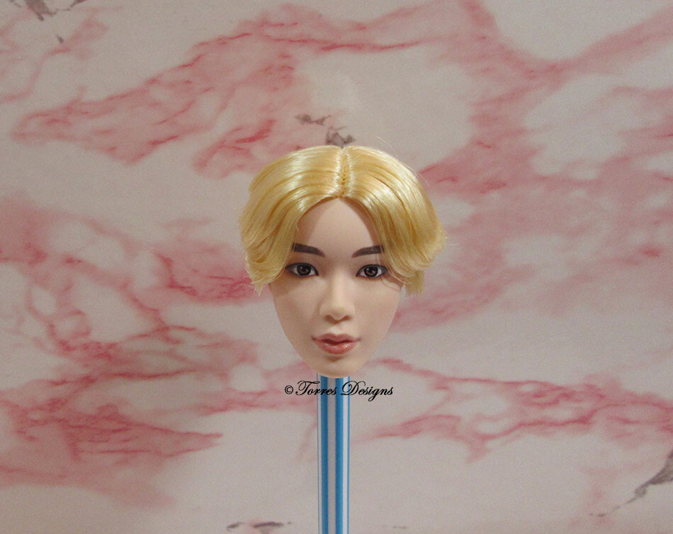 New Idol BTS Jin Doll Head for Customization Repaint OOAK Replacement Part