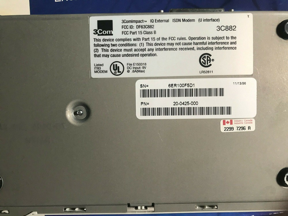 3COMImpactIQ External ISDN Modem,