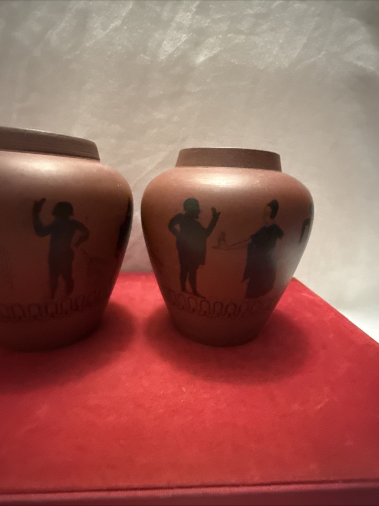Pair Of Terracotta Printed Pots