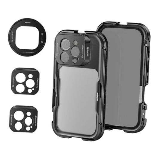 Cage, Quick Release Video Rig Phone Stabilizer Compatible with iPhone 16 Pro
