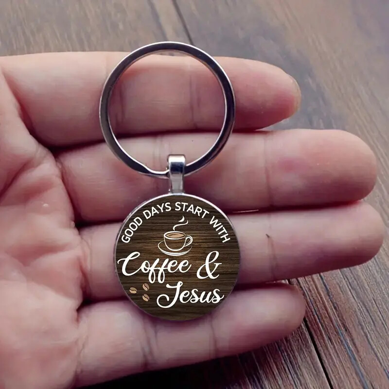 Good Days Start Keyring Keychain Gift Idea