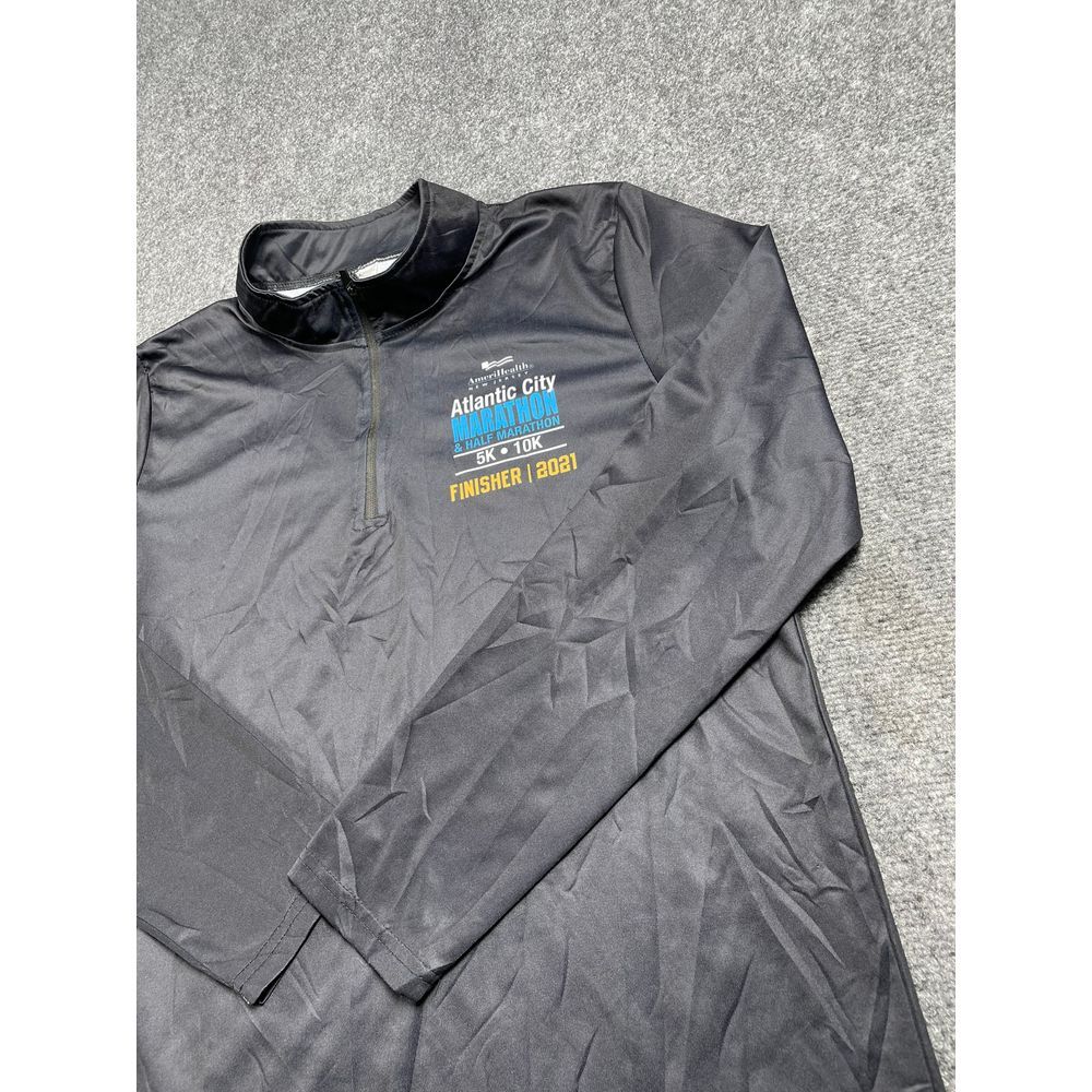 Always Advancing Men's Black Quarter Zip Atlantic City Pull Over Jacket Size M