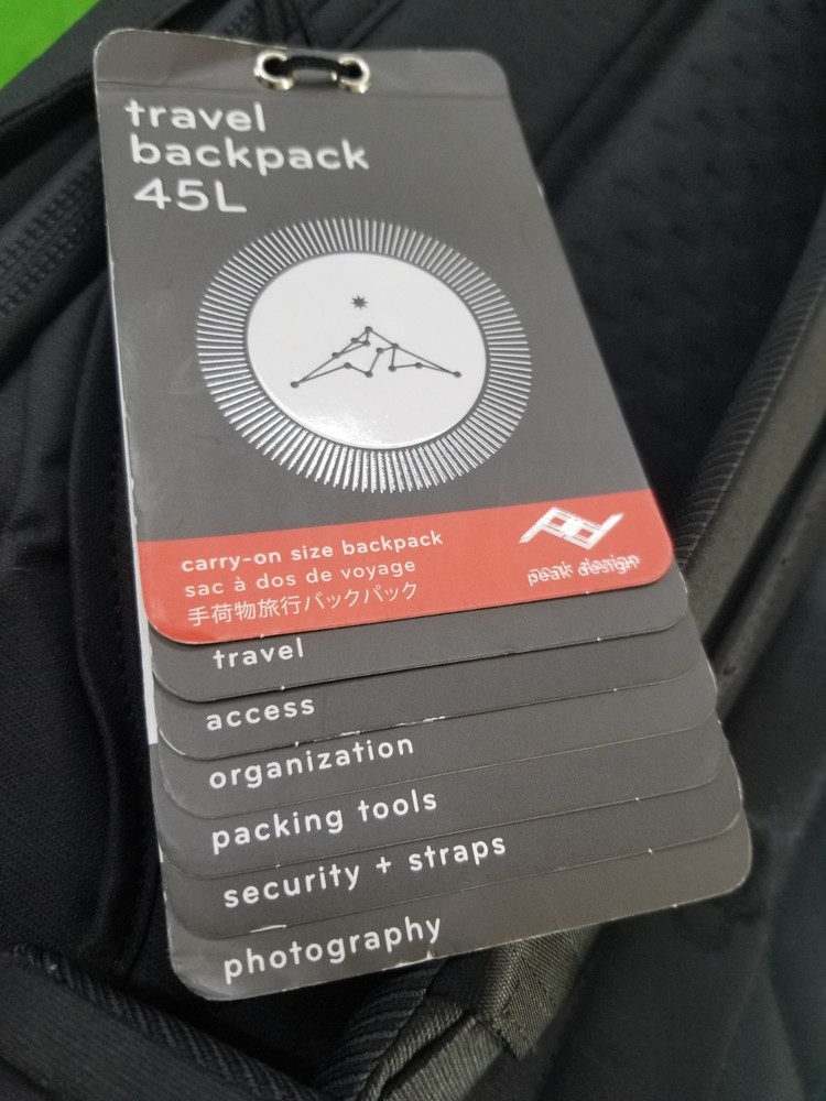 Peak Design Travel Backpack 45L Black