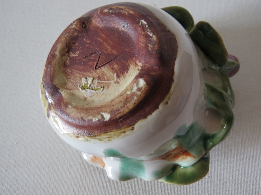 vtg ceramic bowl/dish TURTLE on lily pad~HANDPAINTED