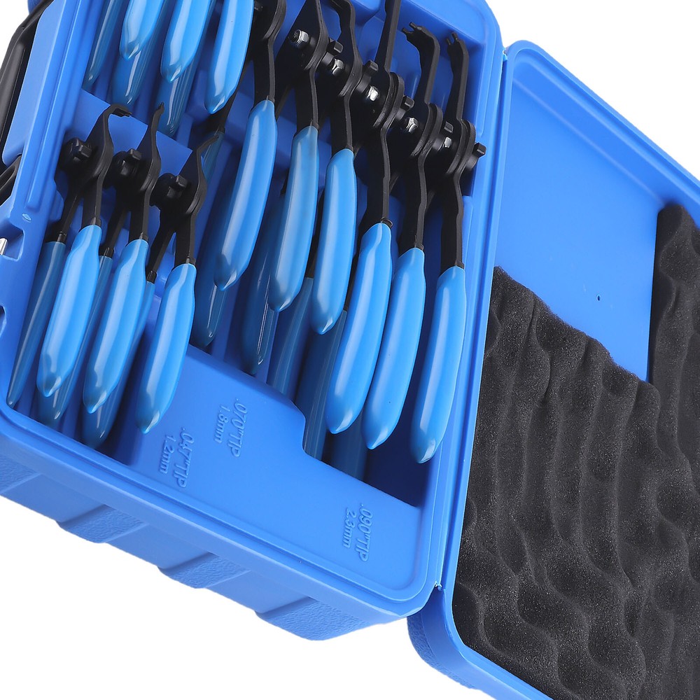 12 PC Versatile Retaining Snap Ring Pliers set Heavy Duty Fixed Tip Combination