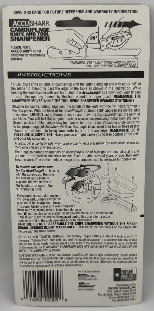 AccuSharp Camouflage Knife & Tool Sharpener