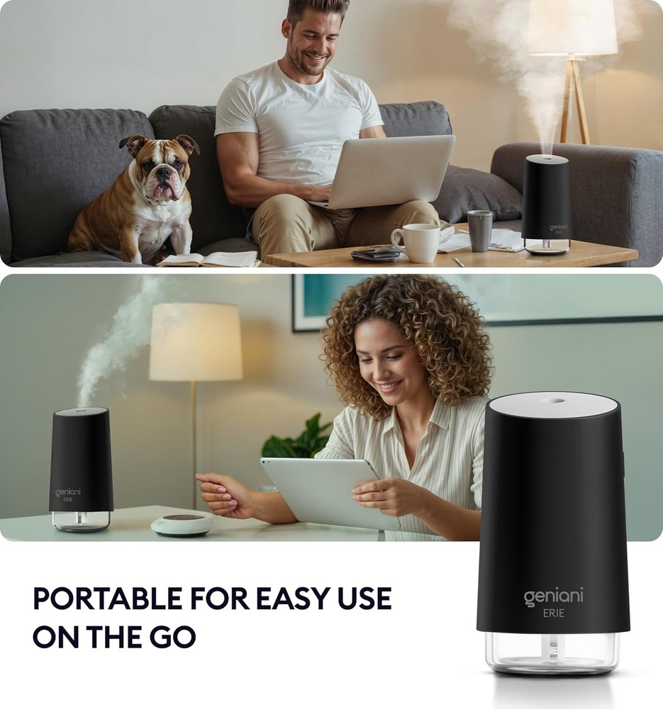 Portable Small Cool Mist Humidifier – USB Powered Not Rechargeable Compact