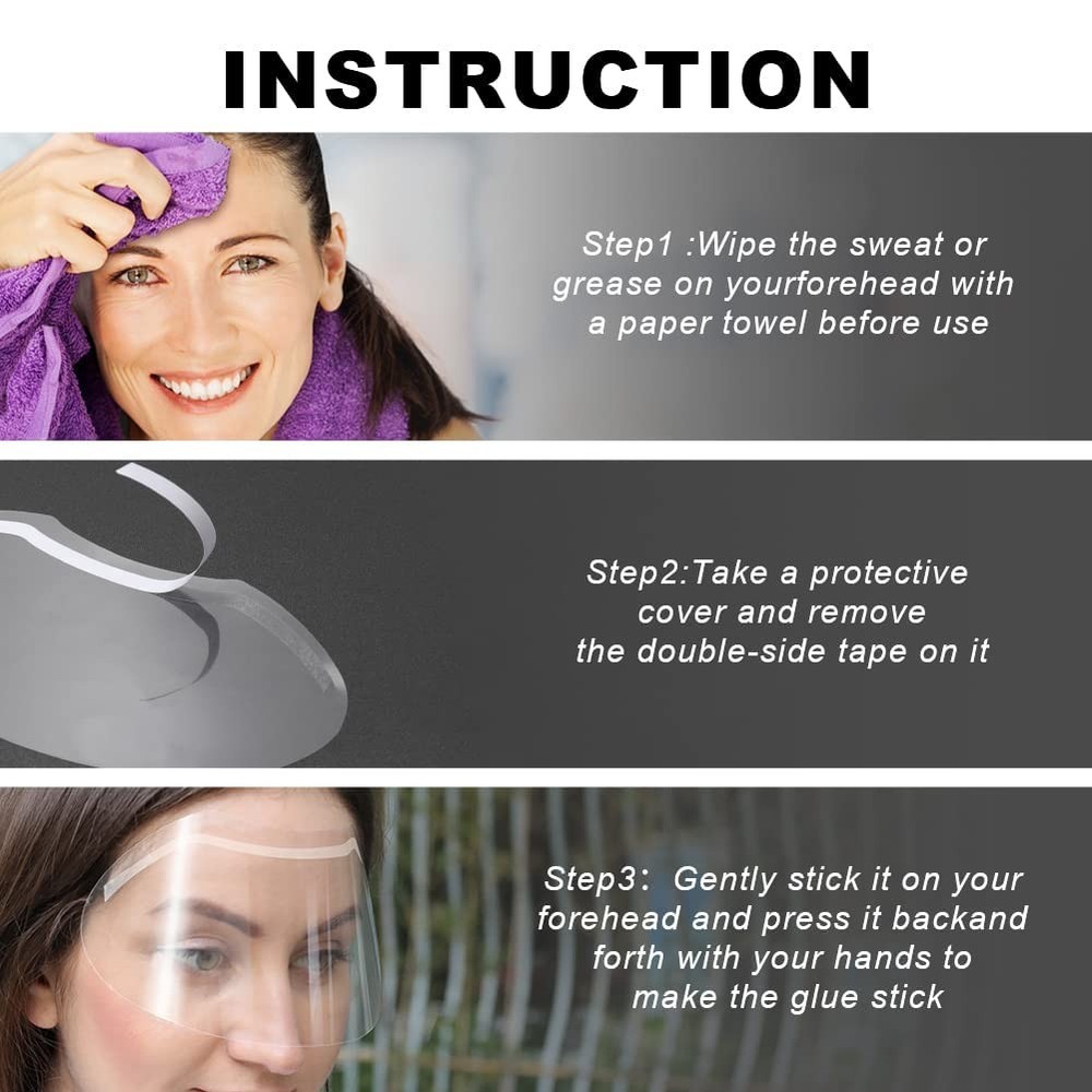 30 PCS Shower Face Eye Shields，Clear Visors Protector Makeup Clear