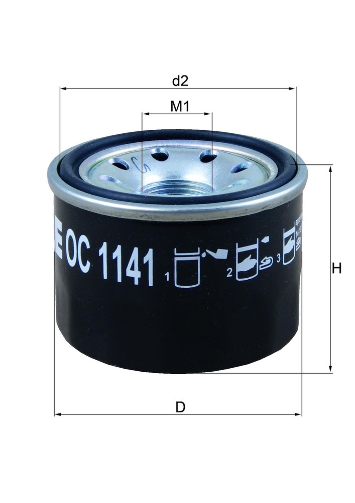 MAHLE OC 1141 Engine Oil Filter