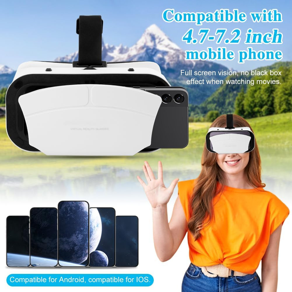 Virtual Reality Goggles, 3D VR Glasses Adjustable VR Virtual Reality Headset wit