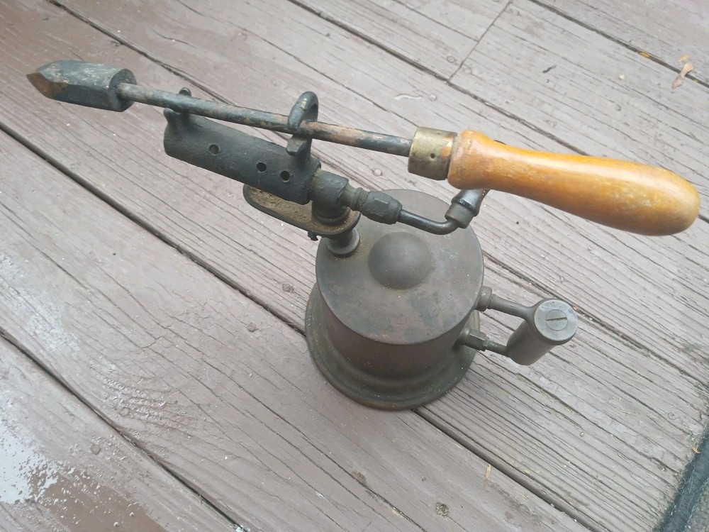 Antique Copper Brass Blowtorch with tool