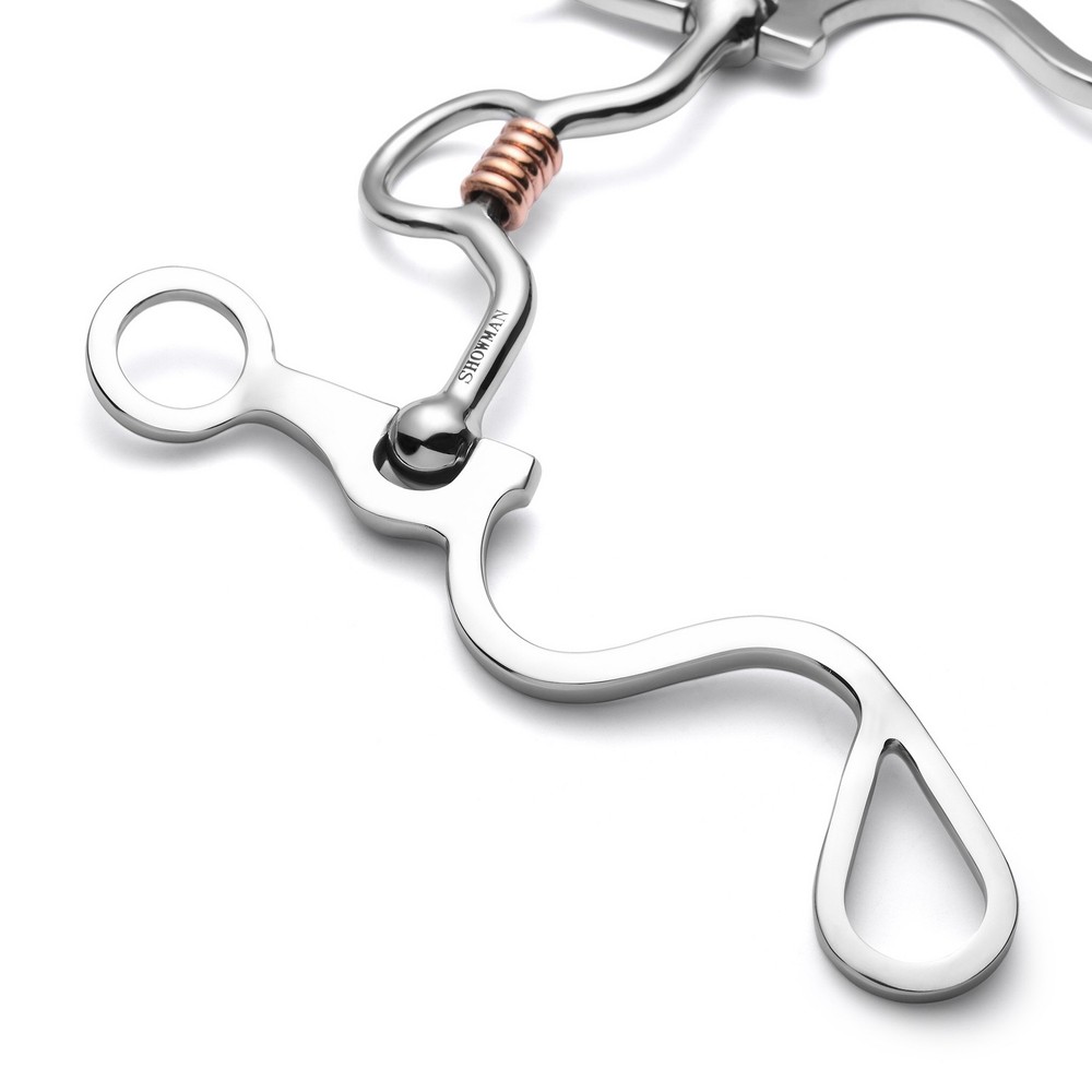 Showman Long S Shank Bit w/ Medium Port Copper Rollers