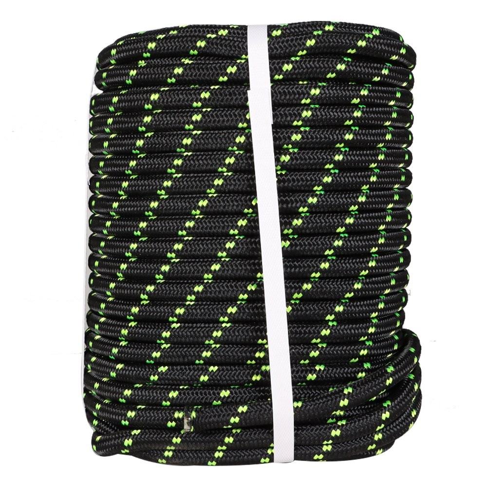 Double 1/2" × 150' Braid Polyester Rope 6180Lbs Breaking Strength Bull Rope