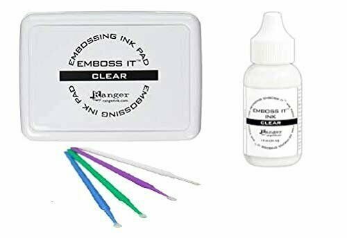 Ranger Emboss IT Bundle Includes Clear Embossing Ink Pad and Reinker with PTP...