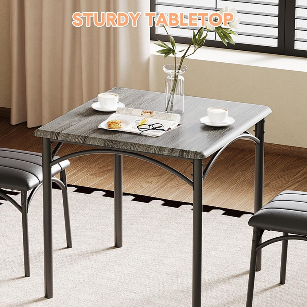 🔥Dining Table Set for 2 3-Piece Kitchen Table and Upholstered Chairs Apartment