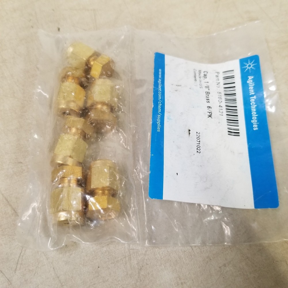 Agilent Technologies 5180-4121 CAP 1/8" Brass 6Pk