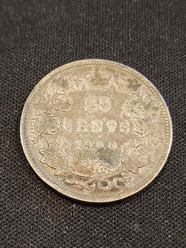 1900 Canada 25 Cents Silver Coin