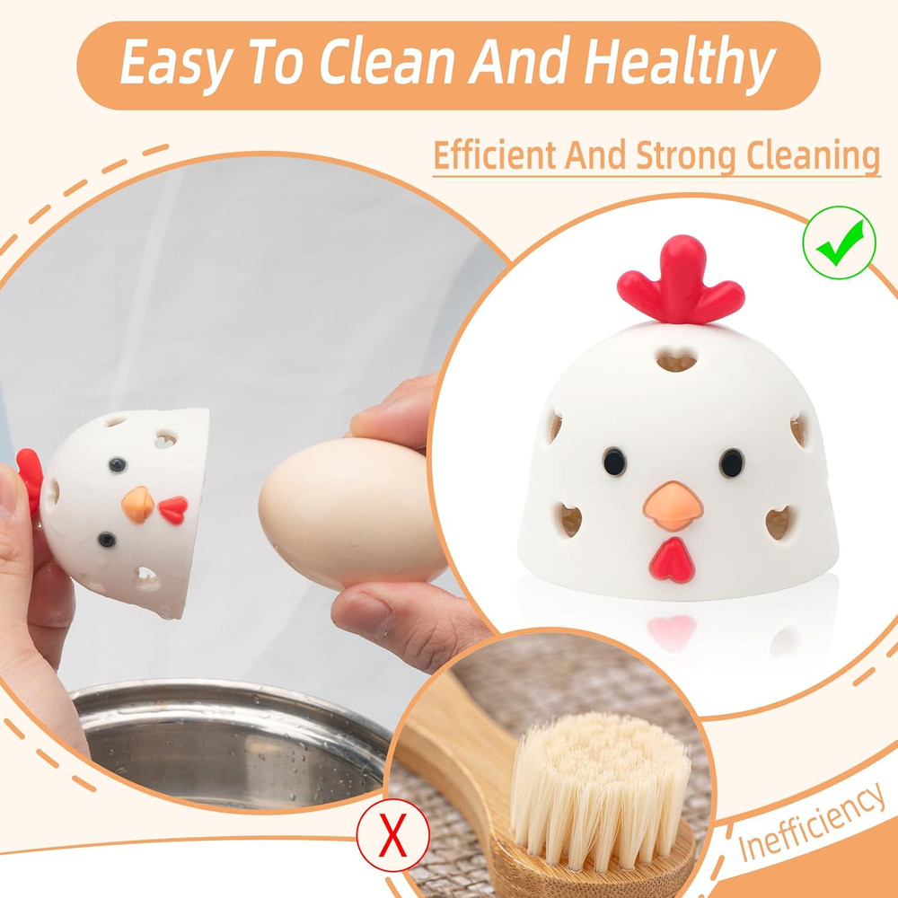 2PCS Silicone Egg Cleaner for Fresh Eggs, Egg Washer for Fresh Eggs, Egg Scrubbe