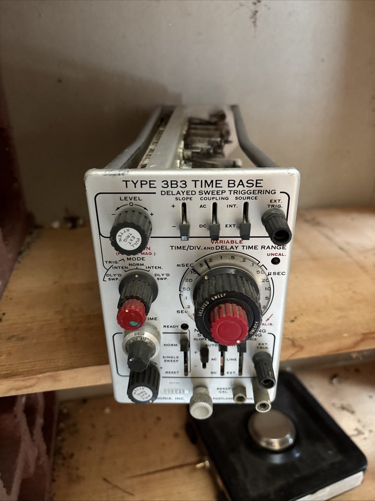 TEKTRONIX TYPE 3B3 TIME BASE PLUG-IN MODULE As Is Untested