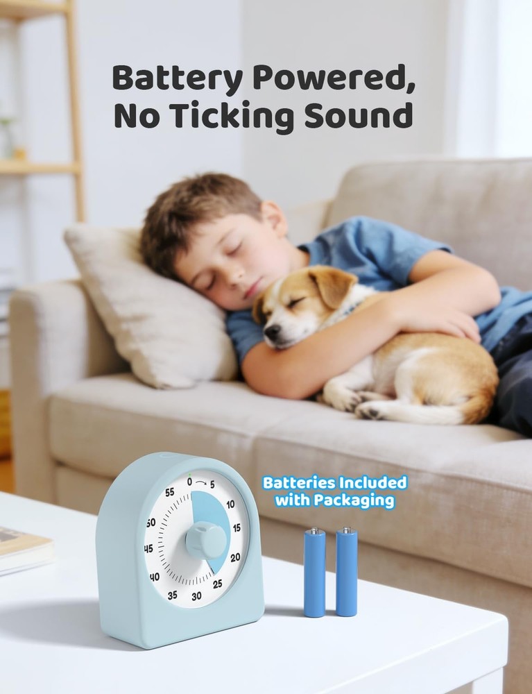 Visual Timer for Kids with Pause Function,Timer for Kids and Adults, Protecti...