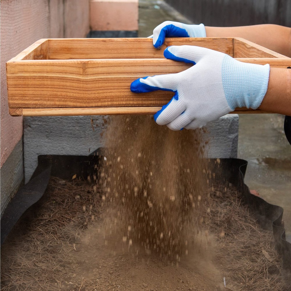 Cedar Garden Sifter - Multi-Purpose Soil Screen Hand Held for Compost, Dirt a...