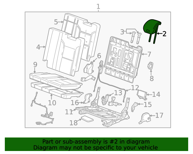 Genuine GM Headrest 84171561