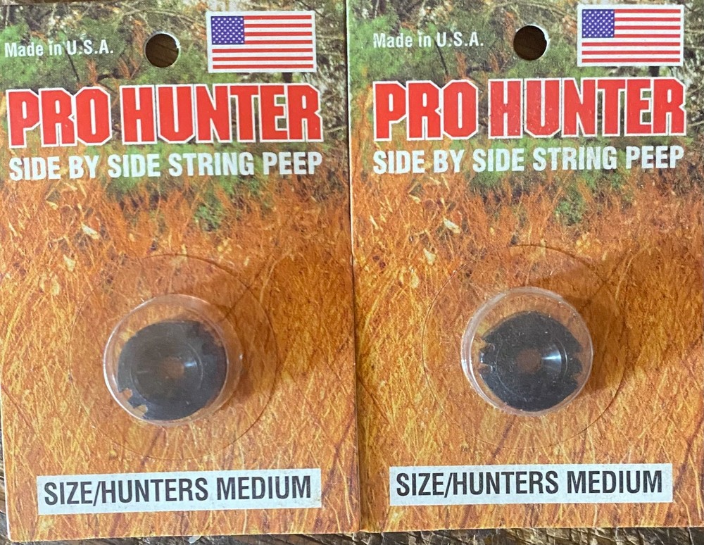 2-GWS Pro Hunter Side by Side String Peep Size: Medium black *NEW