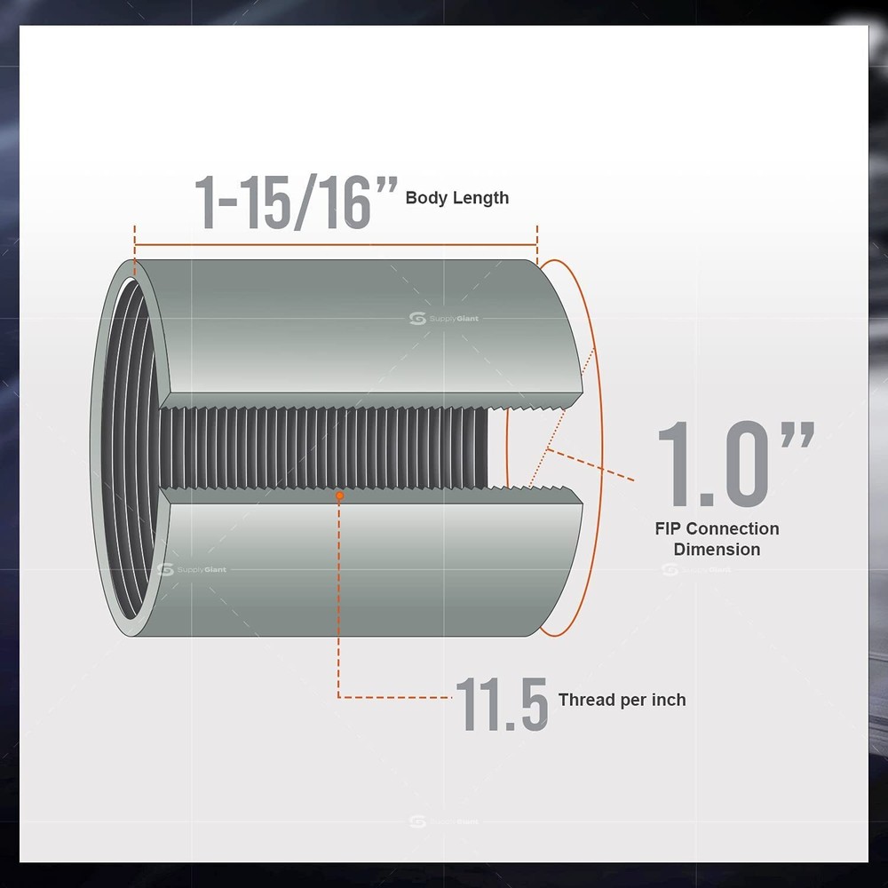 1" Straight Merchant Steel Coupling With Galvanized Coating
