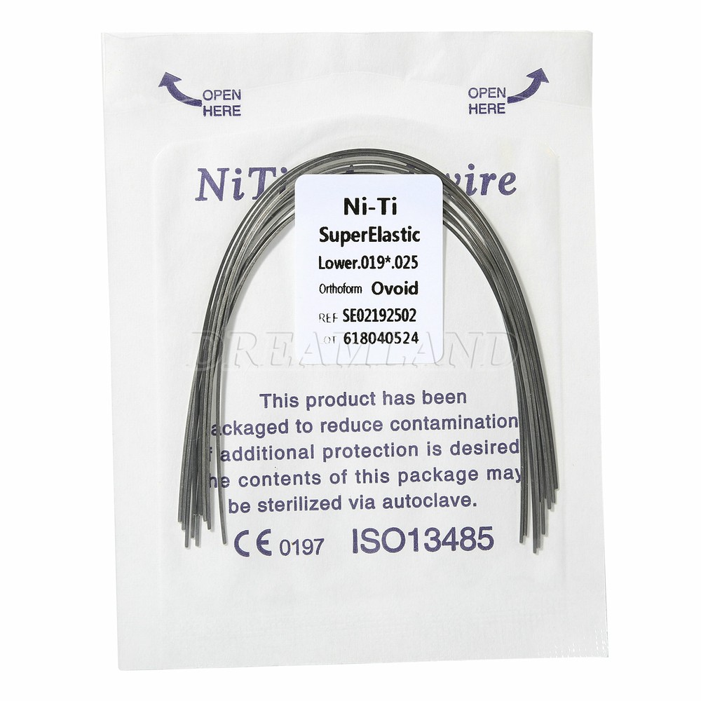 10 Packs Dental Ortho Niti Rectangular Arch Wire Super Elastic / Mini Brackets