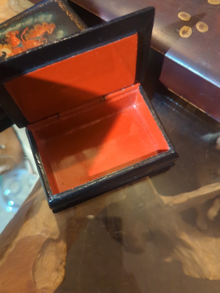 Lacquer boxes Excellent Condition 2 Of Them Signed