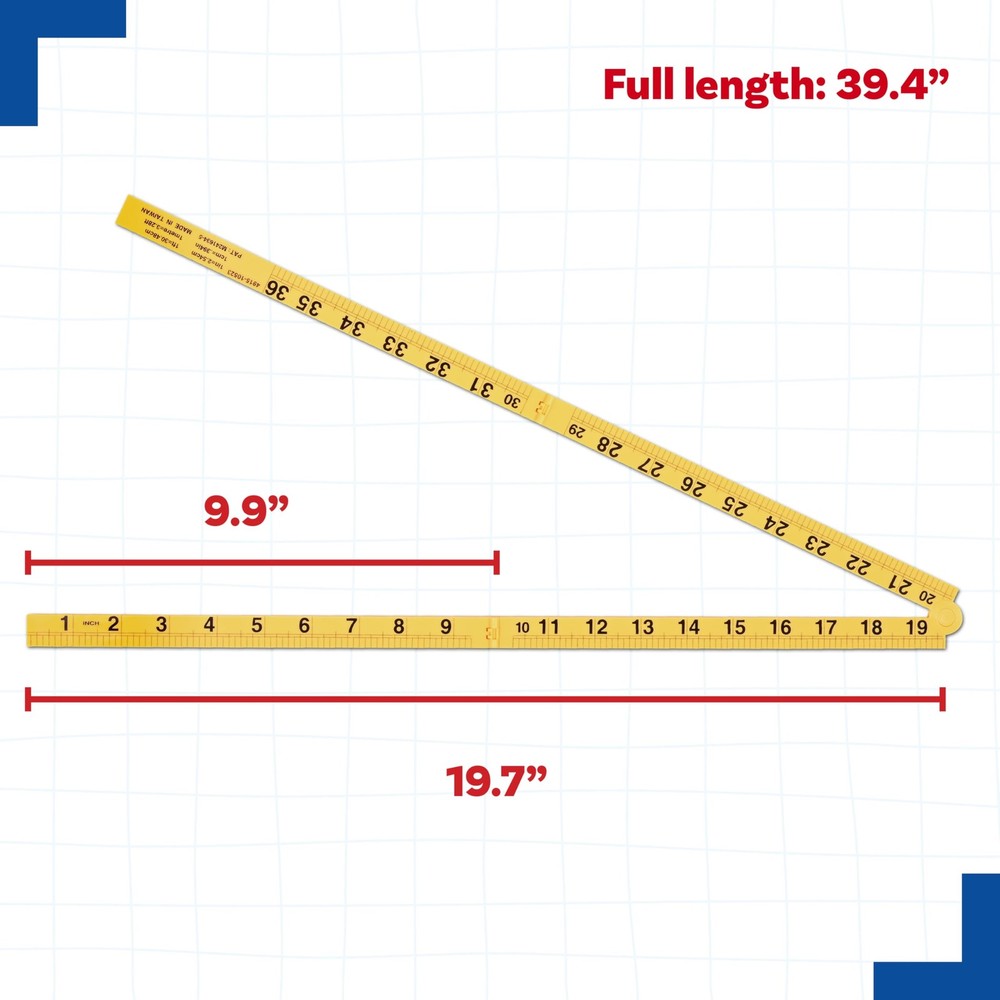 Learning Advantage Folding Meter Stick | Measure in Inches, Centimeters,...