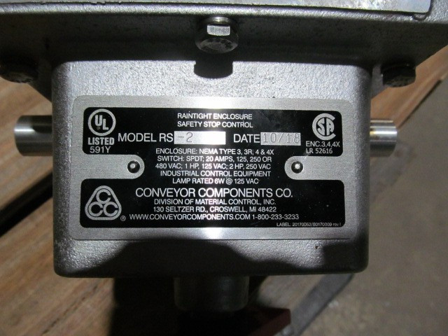 Conveyor Components MDL RS-2 Pull Cord Safety Stop Switch