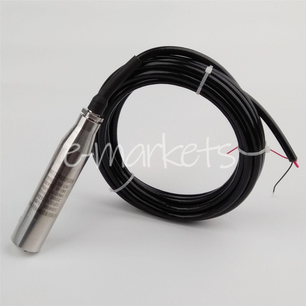 ONE 4-20MA 3.0m Range Water Level Transmitter Liquid Level Transducer Sensor NEW