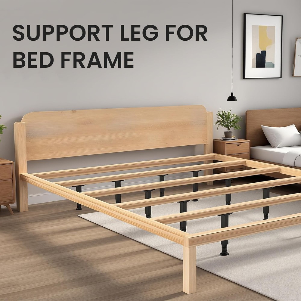 8 PCS Adjustable Bed Frame Support Legs, Heavy Duty Replacement Bed Legs Kit ...