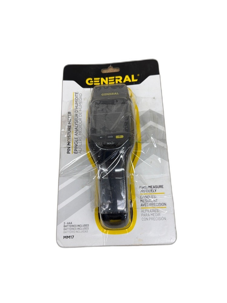General Tools Pin Moisture Meter with Backlit Display for Wood, Drywall