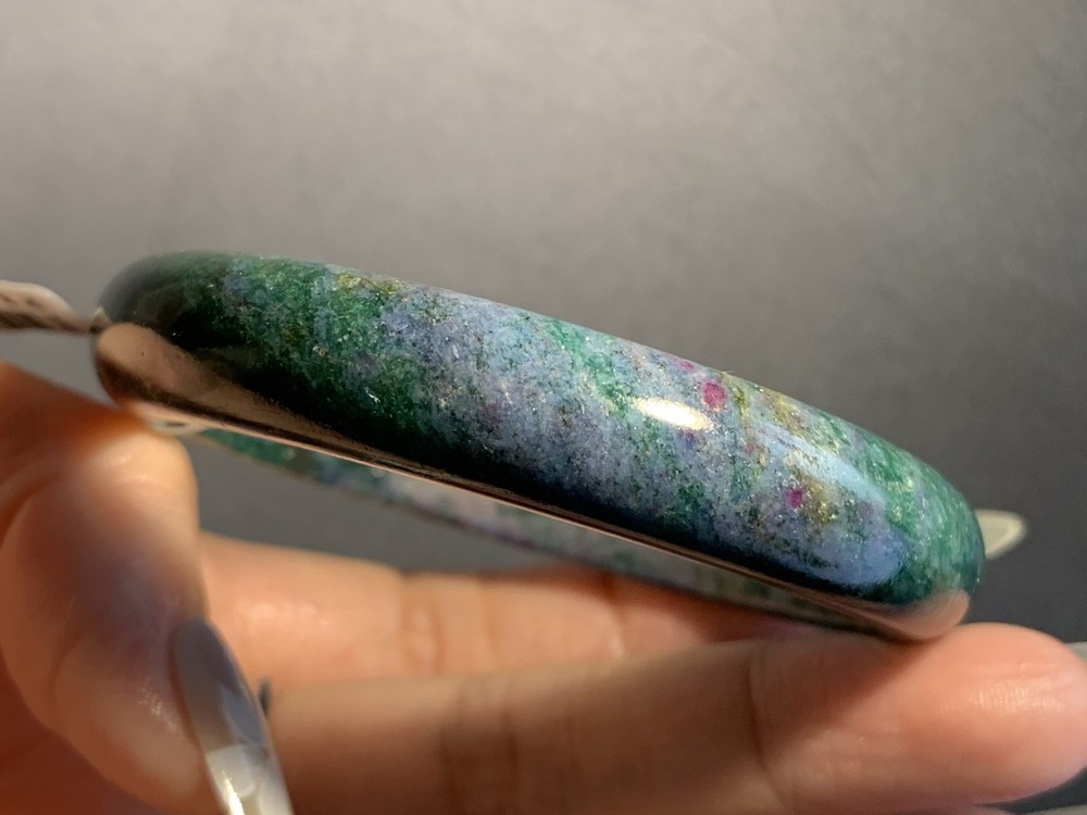 58.5mm Natural High Grade Ruby Zoisite Bangle/Crystal Gem Bangle