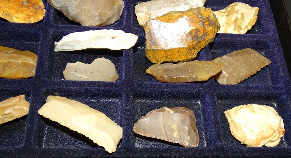 stone tools artifacts - scraper, choppers, etc. made by prehistoric peoples