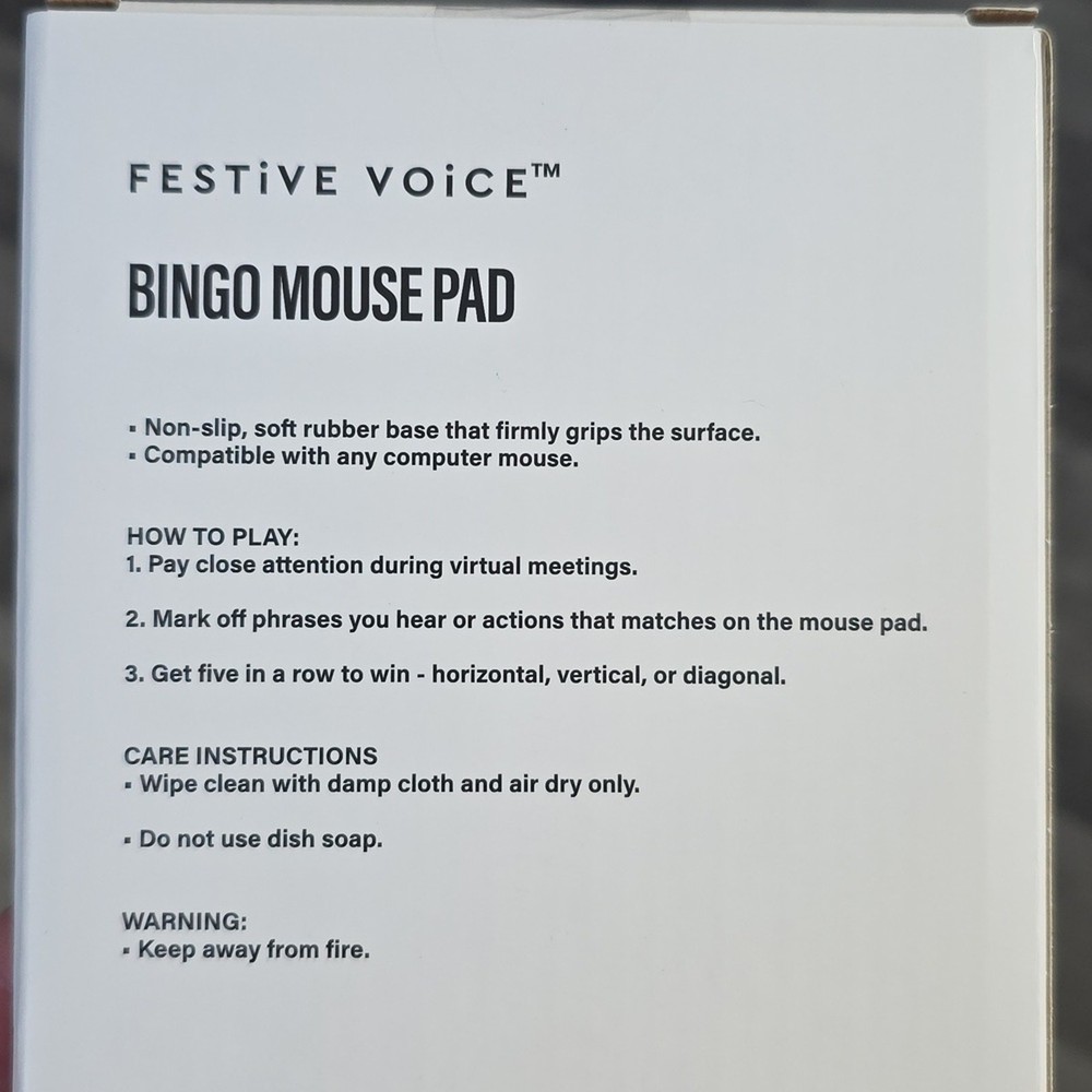 Conference Call Bingo Mousepad