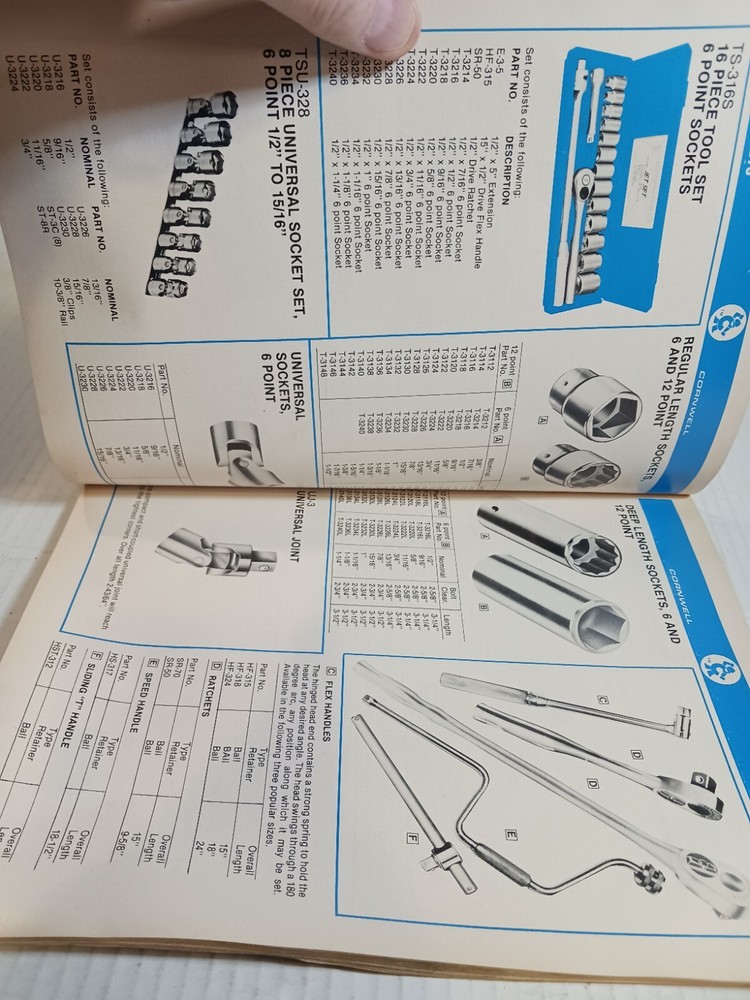 1963 Cornwell Tool Catalog. A84.