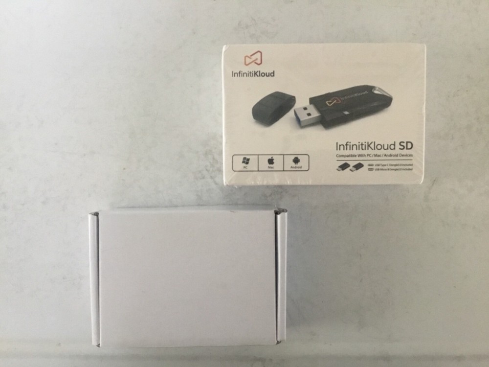 Two New Sealed InfinitKloud SD USD Powered Back Up Drive