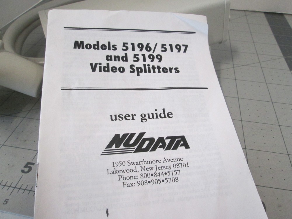 Nudata, Model 5197 Video Splitter w/ User Guide, New