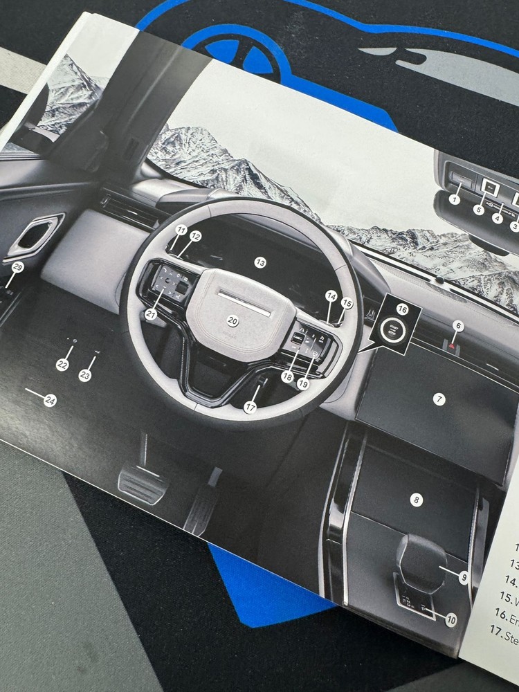 Range Rover Velar manual handbook quick reference guide 2020-2024 (2023)!!
