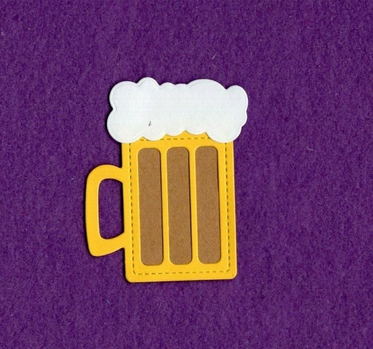 BEER MUG # 2 die cuts scrapbook cards